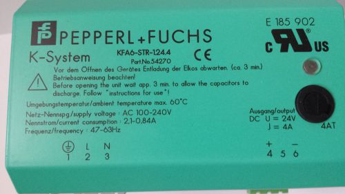 Pepperl + fuchs power supply kfa6-str-1.24.4 for sale