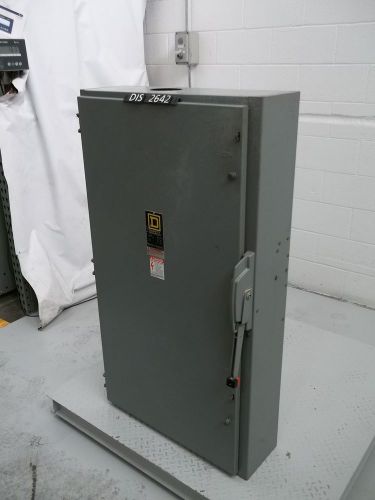 Square d 600 vac volt 400 amp fused disconnect (dis2642) for sale