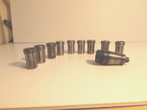 Ultron snap-change  toolholder - holder takes  da180 erickson collets. 9 collets for sale