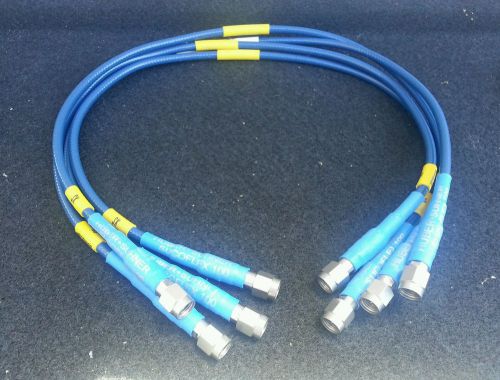4 pcs of HUBER + SUHNER SUCOFLEX 102E CABLE SMA K-type 2.92 - 18 inches long