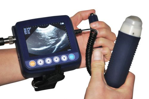 Vet Veterinary Wrist Held Ultrasound Scanner w Probe for Small and Large Animal