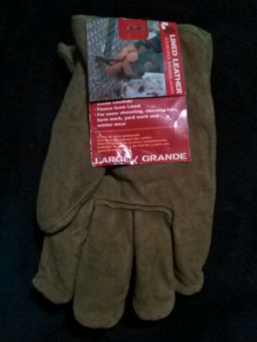 Mid West Lined Leather work gloves