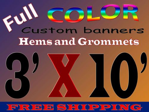 Custom vinyl outdoor indoor 3&#039;x10&#039; personalized vinyl banner sign for business for sale