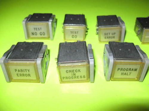 11pc vintage panel light indicators microswitch ? for sale