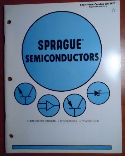 1980 sprague semiconductors catalog wr-168c integrated circuits,transistors+ for sale