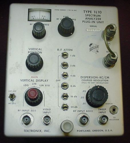 The tektronix type 1l10 is a high-frequency spectrum analyzer plug-in for 500-s for sale