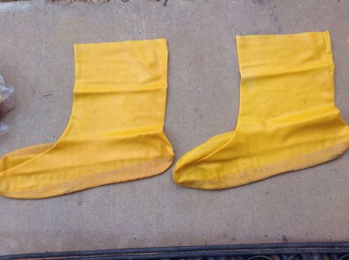 Yellow Over-Shoes Booties for Haz Mat Cleanup, Elasticized tops Size XL
