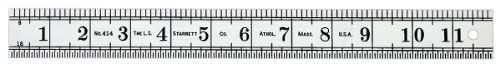 Starrett 414-1 English Pattern Steel General Utility Rule, 12&#034; Length, 1-1/4&#034;
