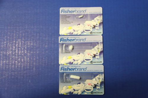 New set of 3 fisherbrand octagonal magnetic stir bar various size for sale