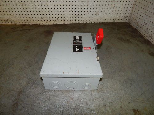 Used, General Electric GE TH3361 Safety Switch Fusible 30 Amp 600 VAC