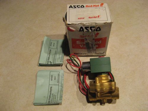 Asco red-hat ii solenoid valve 8221g1 3/8&#034; 120v 2w nc for sale