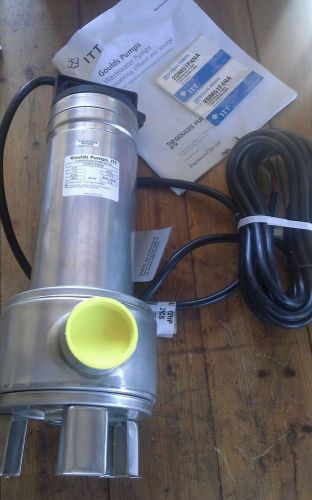New 2dm51f4na goulds itt submersible sewage pump (1 1/2 hp, 3 phase, 460 volts) for sale