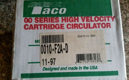 NEW Taco High Velocity Cartridge Circulator, Model: 0010-F2A-D