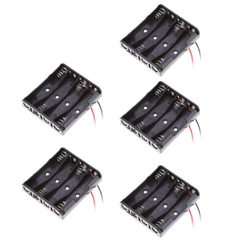 5pcs Battery Storage Case Box Holder for 4xAAA Series Lithium Battery