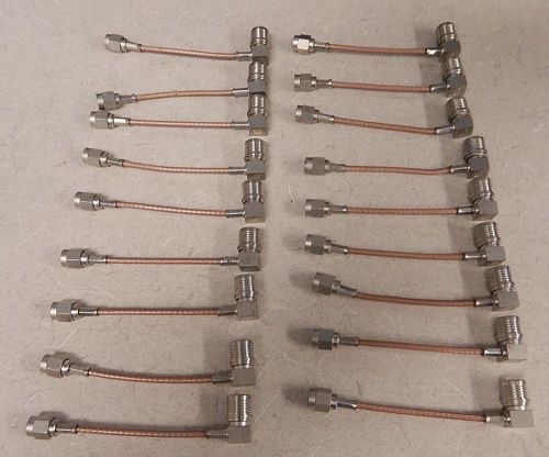 Lot of 18 Huber + Suhner 23041543 Cable SMA(m) QMA(m) 3-3/8&#034;   409