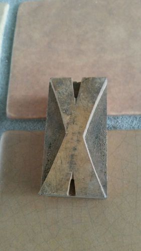 Letter press type &#034;X&#034; Wood