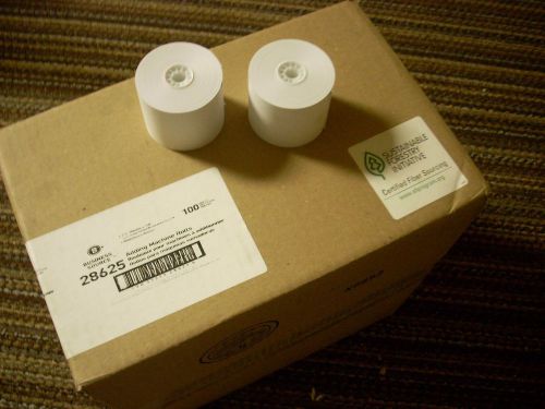 100/box PAPER ROLLS -BUSINESS SOURCE 28625-  2 1/4 inches wide x 150 feet long