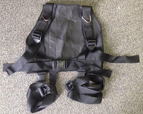 Large heavy duty black harness vest for sale