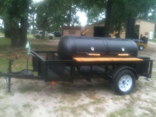 New Custom Texas BBQ Trailer Smoker Pit with Burners
