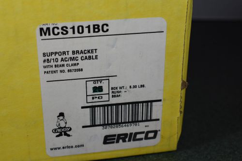 Caddy support bracket mcs101bc cable with beam clamp opened box of 23 for sale
