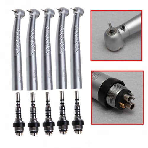 5x dental fiber optic high speed handpiece push button with 6h coupler turbine for sale