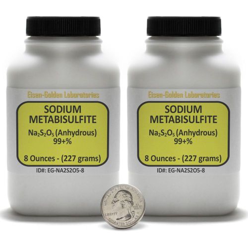 Sodium metabisulfite [na2s2o5] 99.9% acs grade powder 1 lb in two bottles usa for sale