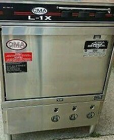 CMA DISHMACHINES L-1X STAINLESS UNDERCOUNTER DISHWASHER LOW TEMPERATURE 30 RACK/