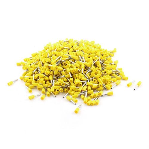 100Pcs E1008 18AWG Yellow Tube Type Insulated Cable Ends Connectors