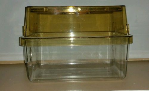 ALLENTOWN RODENT LAB CAGES WITH VENTILATED TOP 12X7.5X5H-CLEAR W/GOLD TINT TOP