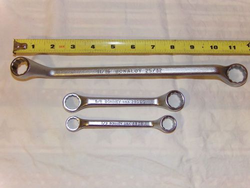 BONNEY DOUBLE BOXED END OFF SET WRENCHES -  3 PIECE