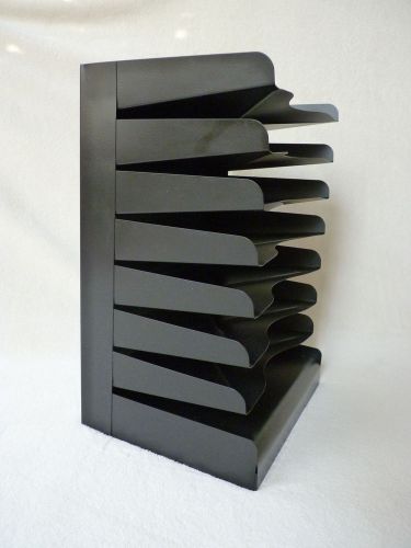 Vertiflex Black Metal Industrial Office Standard File/Paper Shelf Desk Organizer