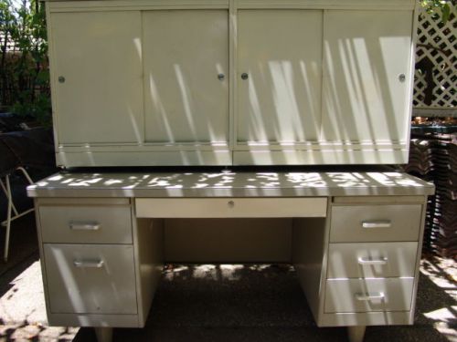 Metal desk and credenza for sale