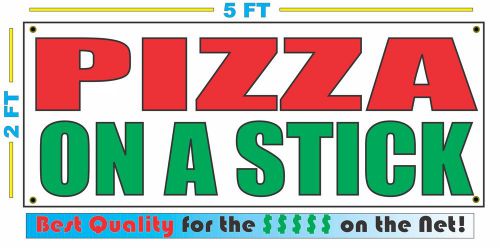 PIZZA ON A STICK Banner Sign NEW Larger Size Best Quality for The $$$ Fair Food