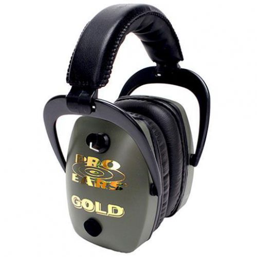 Pro ears pro slim gold hearing protection earmuffs green gs-dps-green for sale