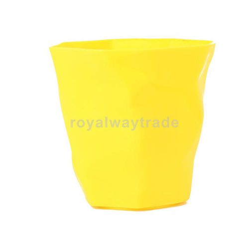 Pen pencil holder pot desktop organizer plastic yellow 1:6 scale new for sale