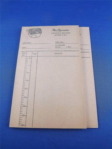 Rex recorder dictating machine note pad model t. n-2 vintage office supply for sale