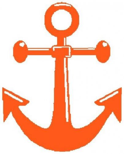 30 Custom Orange Anchor Personalized Address Labels
