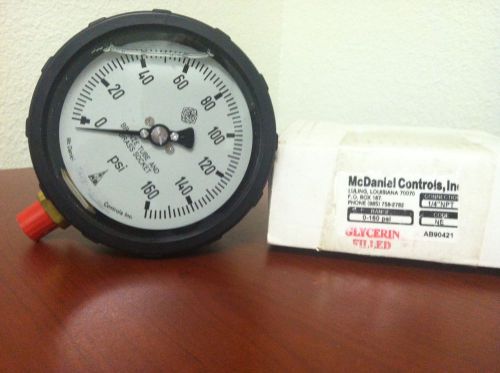 Mcdaniel #ne-gf 4&#034; x 1/4&#034; 0-160psi bottom mount glycerin pressure gauge for sale