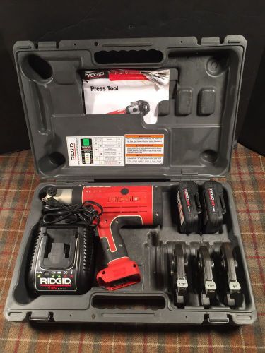 Ridgid RP210 Press Tool 18 V Cordless ProPress With 3 Jaws Case Excellent