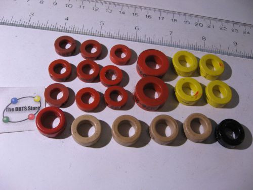 Torroid Cores Ferrite Assorted - USED Pulls Lot of 21