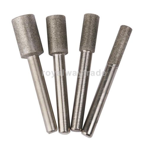 4pcs 6mm shank diamond coated a-shape grinding burrs bits 6/8/10/12mm for sale