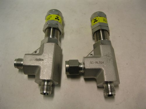 Lot of 2: Swagelok SS Low-Pressure Proportional Relief Valve 1/4&#034; SS-RL3S4