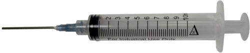 Pack of 10 x 10 ml Industrial Syringes with 15G x 1-1/2&#034; Blunt Tip Fill Needl...