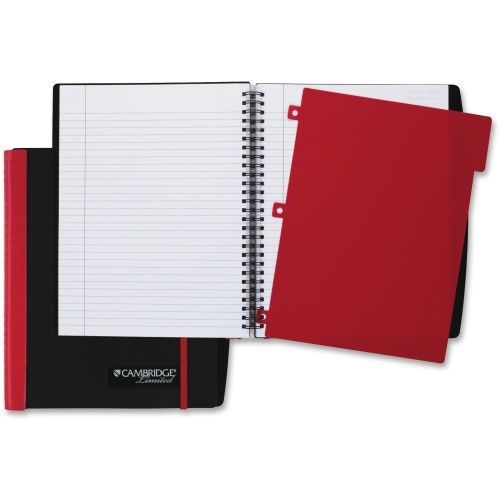 Cambridge Accents Business Notebook Legal Rule 9 3/8x9 3/4 Red Cover 100 Sheets