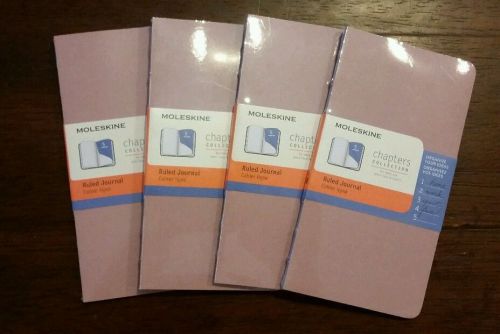 Moleskine Chapters Journal Soft Cover NEW Rose Lot of 4