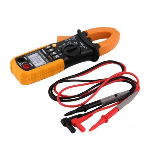 Digital clamp meter dc ac volt ac amp ohm tester ms2008a 2000 counts lcd f5 for sale