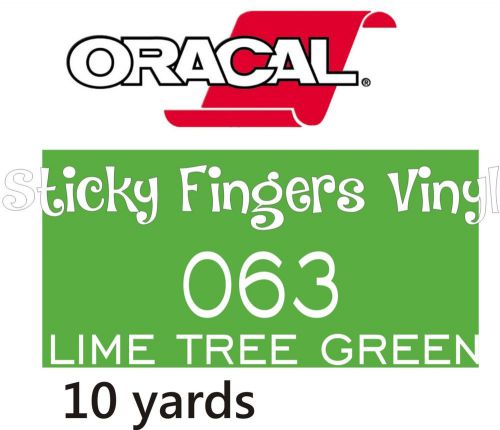 10 YARDS *LIME TREE GREEN 063 * ORACAL 651 Vinyl 12&#034; x 30 FT OUTDOOR ADHESIVE