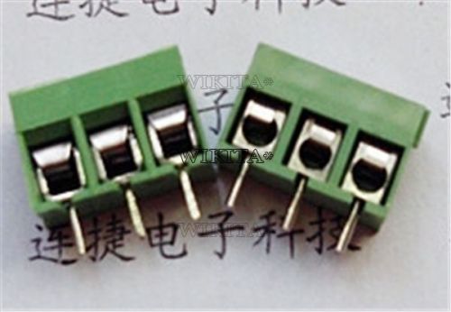 10 pcs 3p green plug-in screw terminal block connector 5.08mm pitch through hole