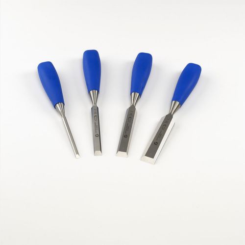 Footprint 87 series 127142 set of 4 blue poly handle chisels; 1/4&#034;, 1/2&#034; 3/4&#034;, 1 for sale