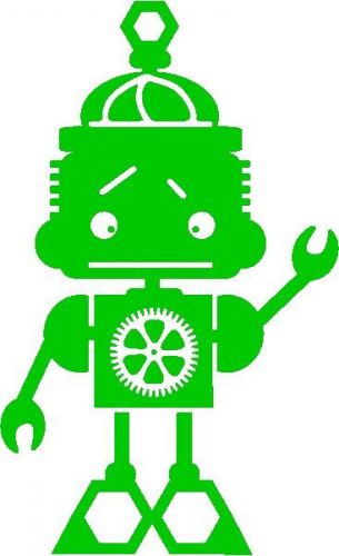 30 Custom Green Modern Robot Boy Personalized Address Labels